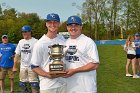 Baseball vs Babson  Wheaton College Baseball players celebrate their victory over Babson to win the NEWMAC Championship for the third year in a row. - (Photo by Keith Nordstrom) : Wheaton, baseball, NEWMAC